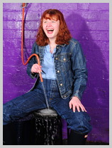 Miss Abigail gets drenched in jeans and a denim jacket featuring Miss Abigail, Mistress of Many Kinks Miss Abigail gets drenched in jeans and a denim jacket featuring Miss Abigail, Mistress of Many Kinks