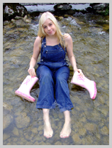 Dungaree Dipping on the High Moors featuring Modesty, the wild child 