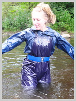  Our water-wench soaks her waterproofs featuring Purity, the artist 