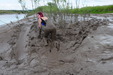 view details of set gm-4m032, Maude takes to the mud in swimsuit over leggings, and trainers