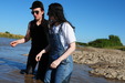 view details of set gm-4m039, Honeysuckle and Violet Vixen play in the muddy river at high tide