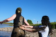 view details of set gm-4m039, Honeysuckle and Violet Vixen play in the muddy river at high tide