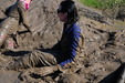 view details of set gm-4m049, Dressed in fashion jumpsuits, our two willing wenches throw themselves into the mud!
