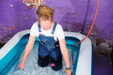 view details of set gm-4w021, Drenching a paid of genuine US-made denim dungarees