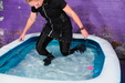 view details of set gm-4w022, Wearing a black dress and leggings, Purity takes aa dungen bath